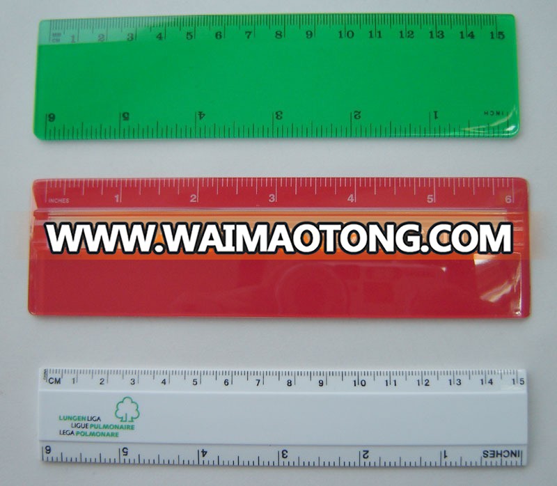 HEYU 30 cm 15cm 6" 12" plastic school ruler for promotion