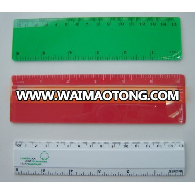 HEYU 30 cm 15cm 6" 12" plastic school ruler for promotion